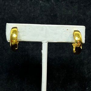 Vintage Napier Gold Tone Hoop Screw Back Earrings (2289 1&2)